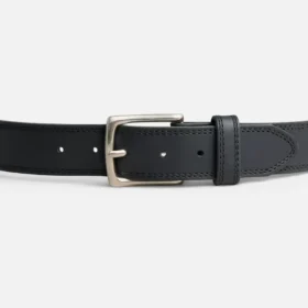 Basic Work Leather Belt Men’s Belt in Black Frontenac Leather