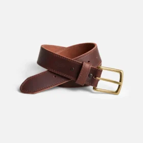 Basic Work Leather Belt Men's Belt in Brown Frontenac Leather
