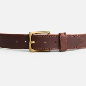 Basic Work Leather Belt Men’s Belt in Brown Frontenac Leather
