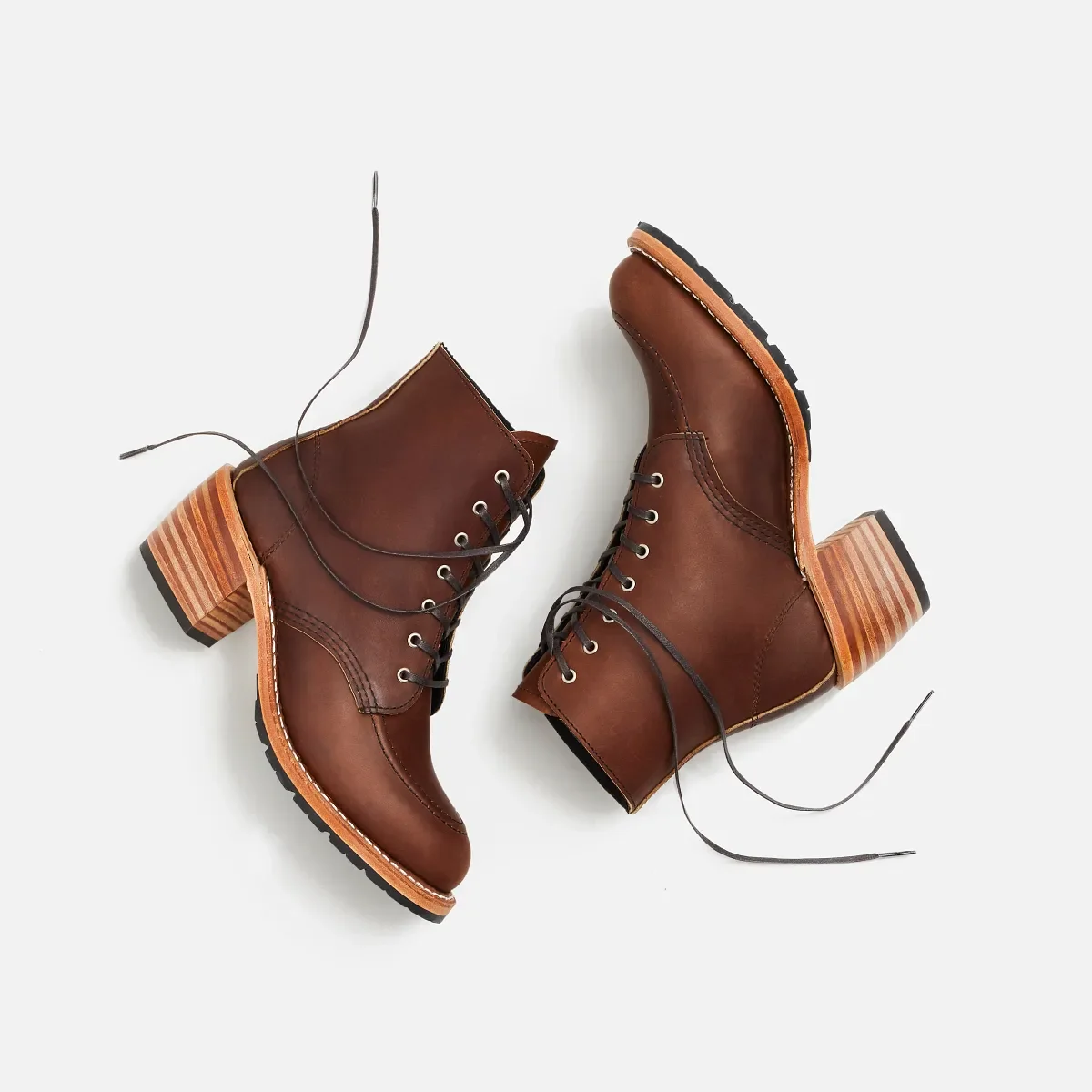 Clara Women's Heeled Boot in Amber Harness Leather