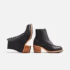 Clara Women's Heeled Boot in Black Boundary Leather