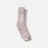 Cotton Blend Ragg Crew Unisex Cotton Blend Ragg Crew Socks in Hot Burgundy/Navy/White Cotton Blend