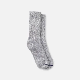 Cotton Blend Ragg Crew Unisex Cotton Blend Ragg Crew Socks in Navy/White Cotton Blend