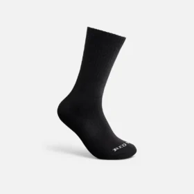 Everyday Work Medium Weight Crew Unisex Cotton Blend Crew Sock in Black