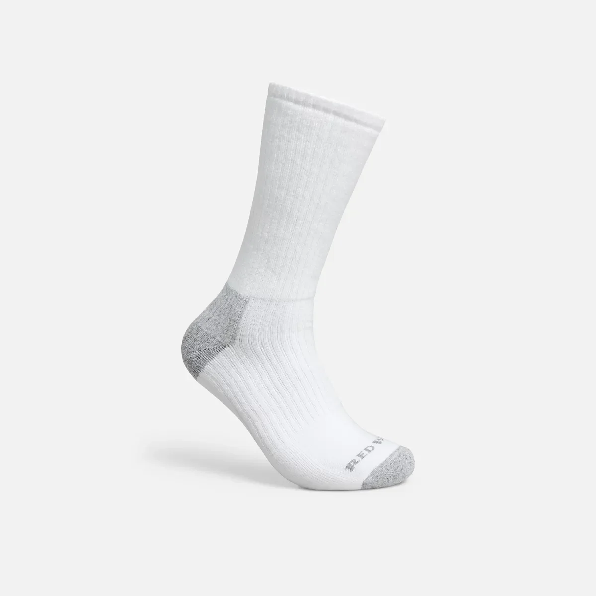 Everyday Work Medium Weight Crew Unisex Cotton Blend Crew Sock in White