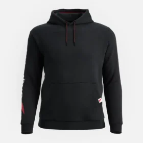 Hoodie with Sleeve Print Men's Hoodie in Black