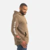 Hoodie with Sleeve Print Men's Hoodie in Brown