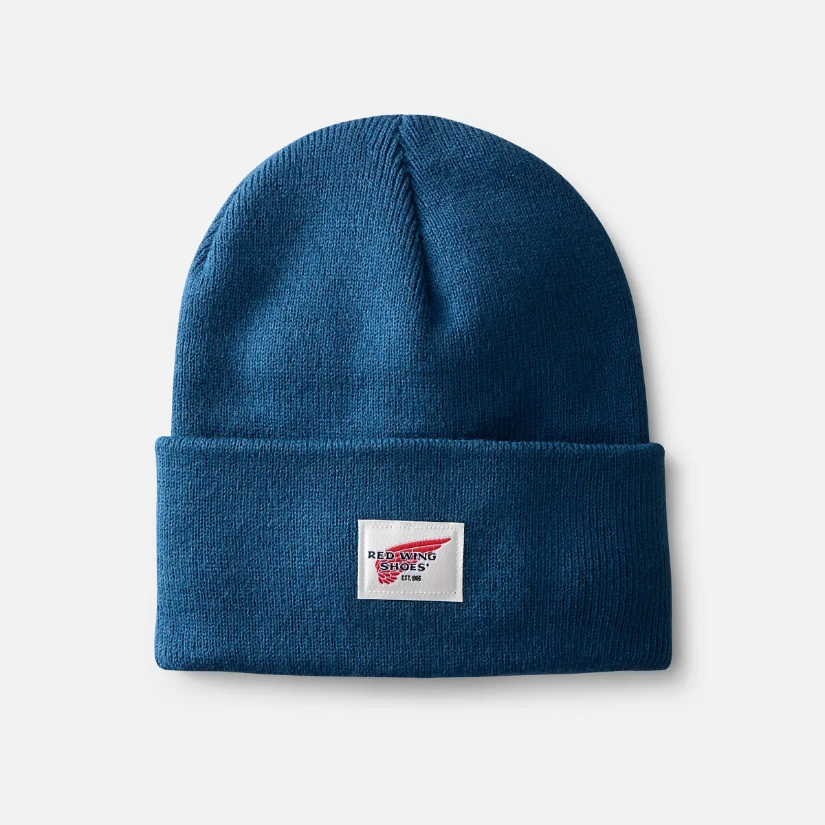 Logo Knit Beanie Hat Unisex Knit Watch Hat in Blue