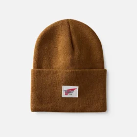 Logo Knit Beanie Hat Unisex Knit Watch Hat in Copper