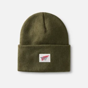 Logo Knit Beanie Hat Unisex Knit Watch Hat in Green