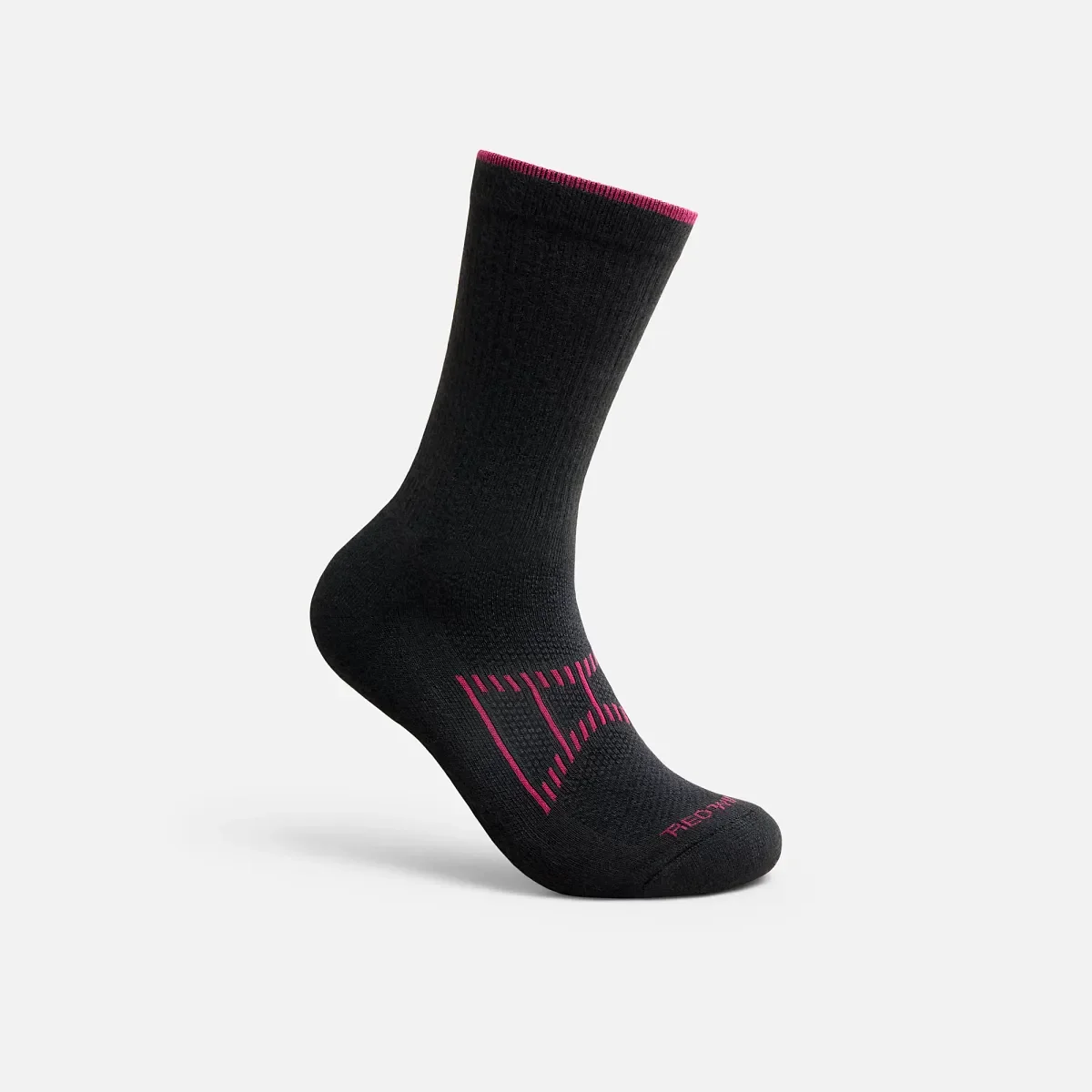 Performance Work Women's Light Weight Crew Unisex CoolMax® Blend Crew Sock in Black