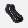 Premium Safety Medium Weight Quarter Crew Unisex Merino Wool Blend Quarter Crew Sock in Black