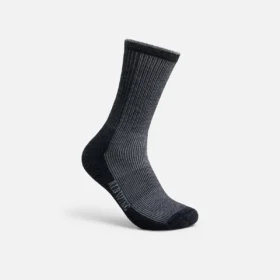 Premium Work Light Weight Crew Unisex Merino Wool Blend Crew Sock in Black
