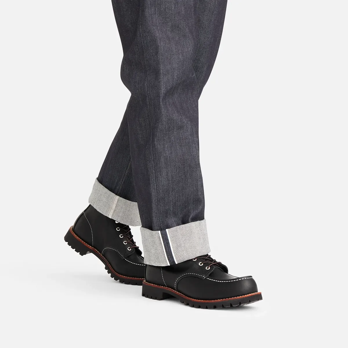 Roughneck Men's Roughneck in Black Oil Slick Leather