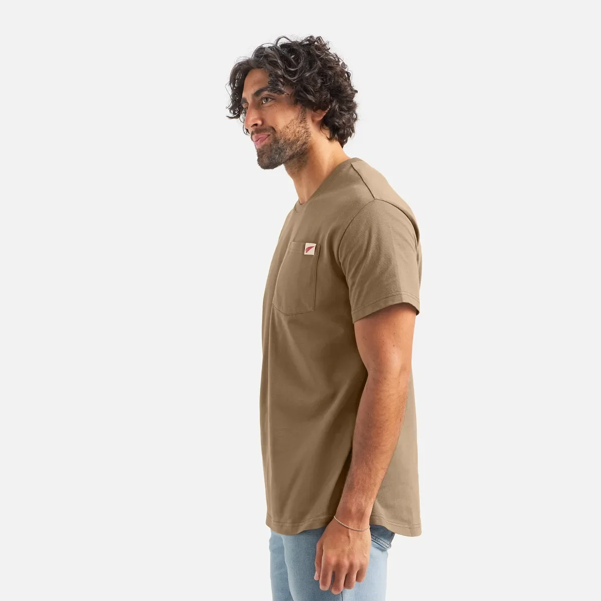 Short Sleeve Pocket T-Shirt Men's Short Sleeve T-Shirt in Brown