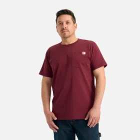 Short Sleeve Pocket T-Shirt Men’s Short Sleeve T-Shirt in Burgundy