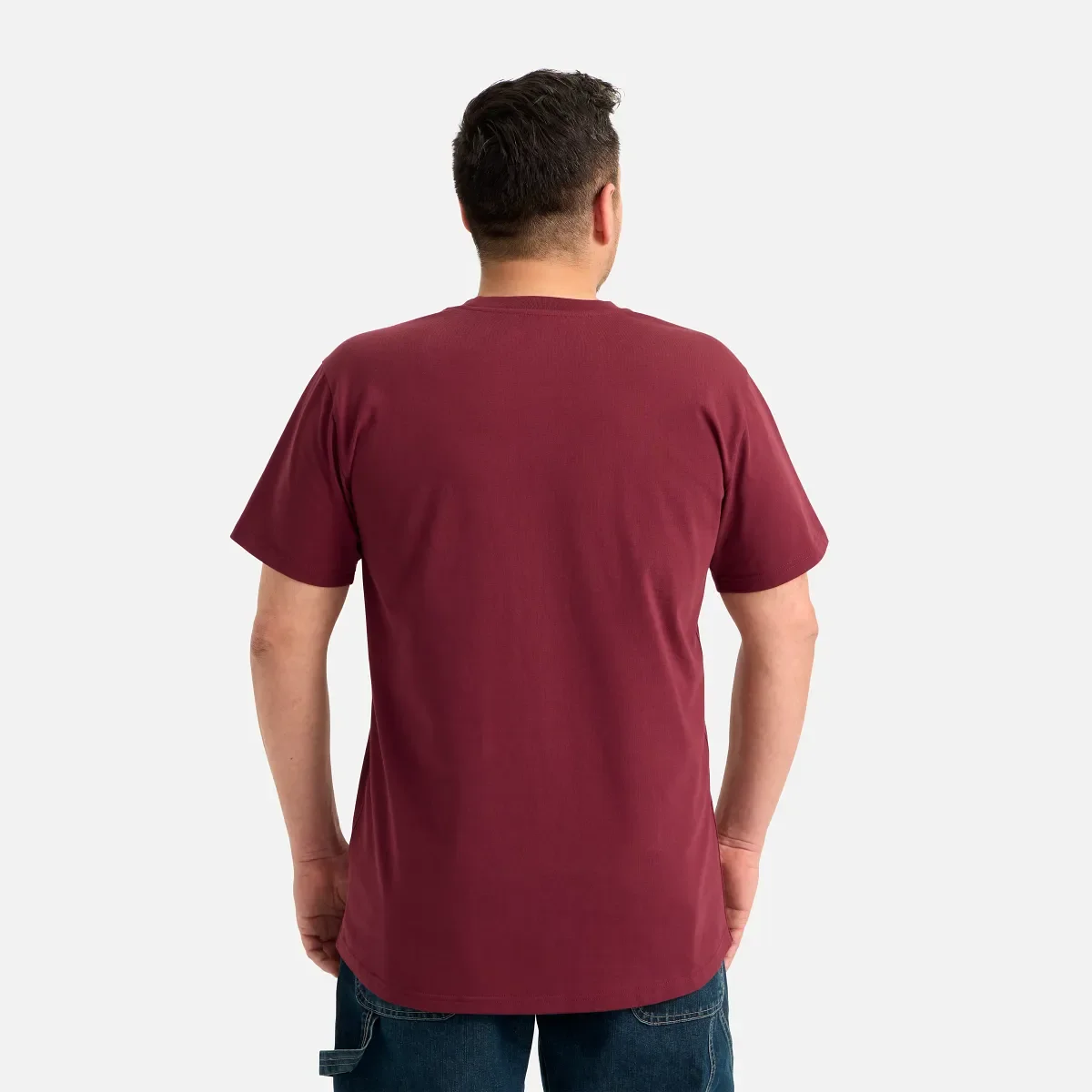Short Sleeve Pocket T-Shirt Men's Short Sleeve T-Shirt in Burgundy
