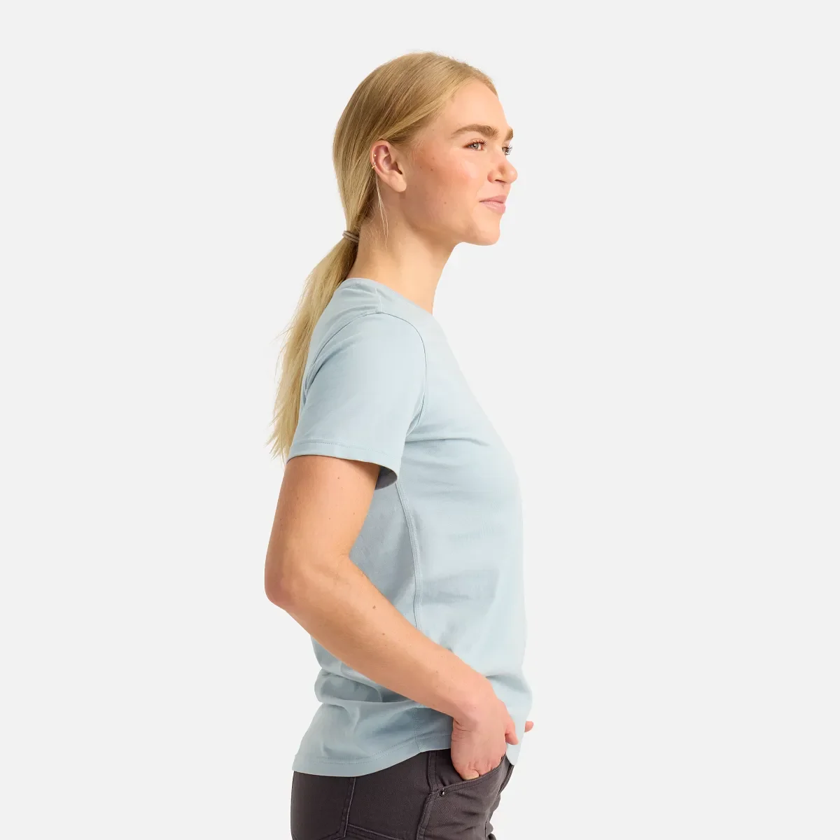 Short Sleeve Pocket T-Shirt Women's Short Sleeve T-Shirt in Steel Blue