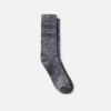 Wool Blend Striped Crew Unisex Wool Blend Striped Crew Socks in Gray/Navy